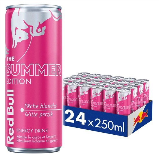 RedBull witte Perzik Smaak 24x250ml
