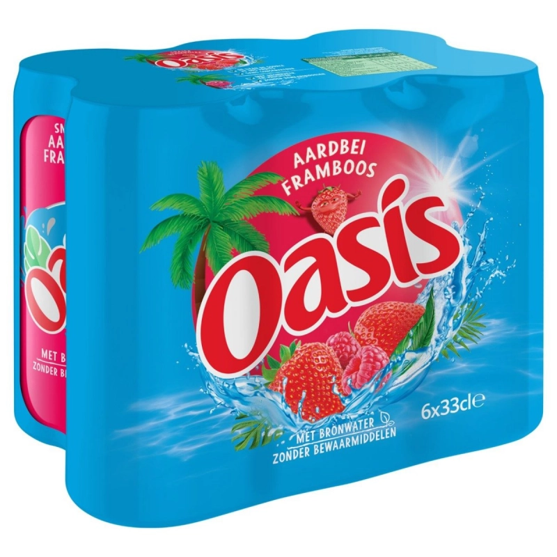 Oasis Aardbei&Framboos (rood) 24X330ml