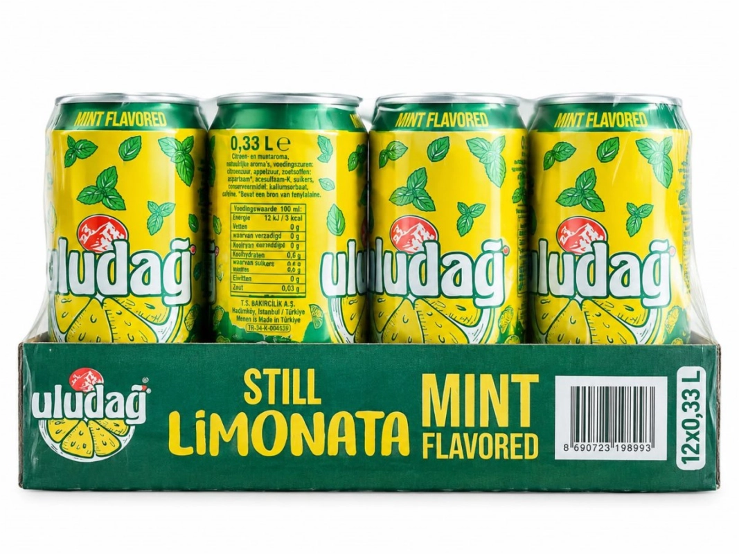 uluday still limonata mint flavored 12 x 33cl